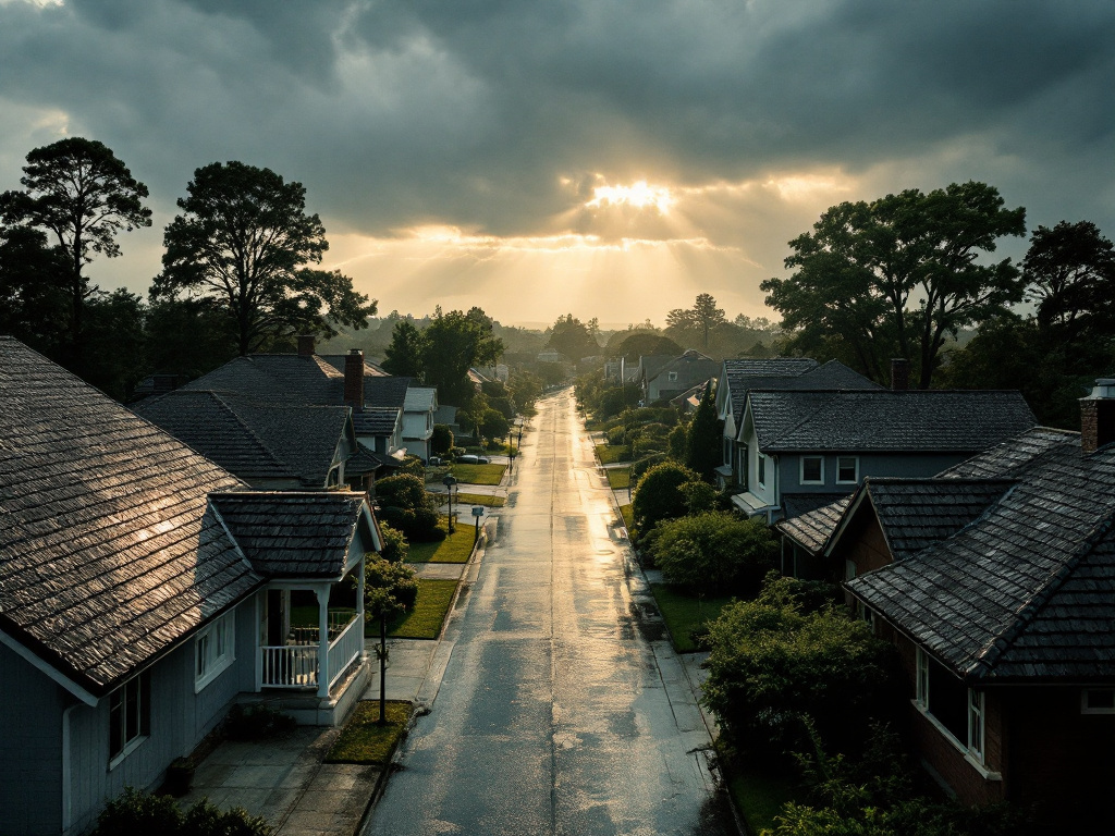 Florida sky over homes